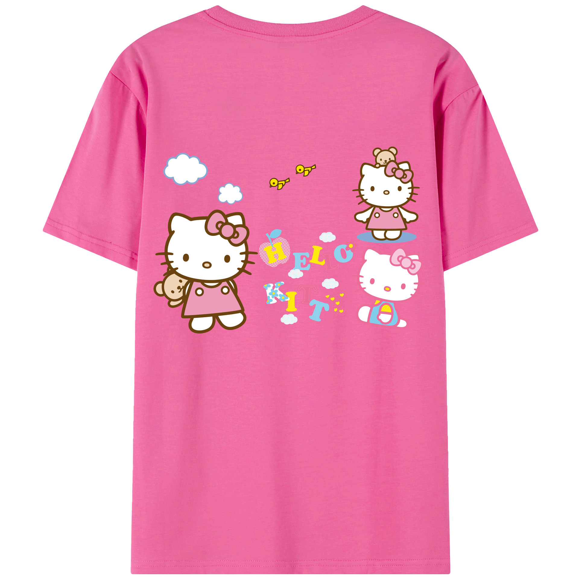 （画像用） Hello Kitty ハローキティ レディース半袖Tシャツ(バックプリント)